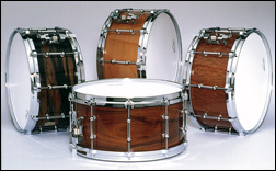 Ludwig Offers Exotic Finishes on Snare Drums