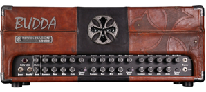 A biker  amp? Budda introduces leather-covered guitar head & cab