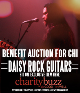 Deftones Sign a Daisy Rock Siren Guitar for Chi Cheng Special Needs Trust Auction