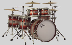 Gretsch Announces Custom Red Duco Custom Drum Set