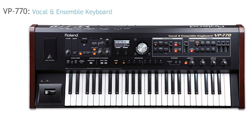 ROLAND SHIPS VP-770 VOCAL & ENSEMBLE KEYBOARD