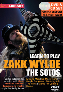 Lick Library release Zakk Wylde & Randy Rhoads  The Solos DVDs